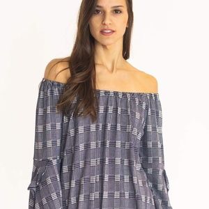 Glen Plaid Ruffle Top